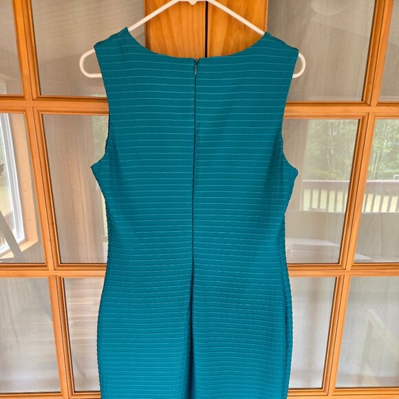 Calvin Klein Teal Sleeveless Sheath Dress Size 8 [B] - Picture 3 of 6